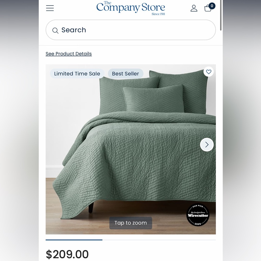 Jade King Voile Quilt - The Company Store